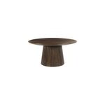 Sienne - table basse ronde d80 cm en bois massif brun