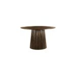 Sienne - table � manger ronde 4 personnes d130 cm en bois massif brun