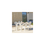 Silla - chaise de jardin blanche en rsine