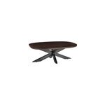 Skagen - table basse ovale en bois fonc� et m�tal