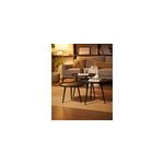 Soccoro - table basse ronde gigogne en m�tal noir
