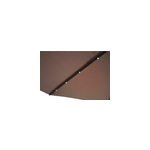 Solenzara - parasol led carr dport 3x3 marron en aluminium