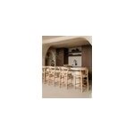 Soren - lot de 2 tabourets de bar en teck et corde tress�