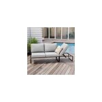 Sorrento salon de jardin canap� modulable 2 - 3 places gris en aluminium