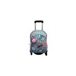 Stitch pink sac � dos primaire double compartiment adaptable + chariot noir.