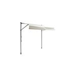 Store banne pour balcon chene 2�1, 2m - toile beige, structure grise