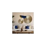 Suspension mtal bleu et dor 50cm