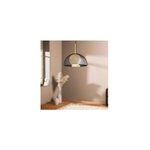 Suspension verre noire et dor�e