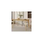 Table 4 6 personnes extensible en bois clair 150 180 cm - oman