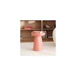 Table d'appoint ronde en mtal rose d40 cm - adlie