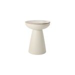 Table d'appoint ronde avec rangement en m�tal gr�ge et bois manguier h52 cm tam