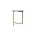 Table d'appoint ronde en terrazzo et m�tal dor� d40 cm mezzo
