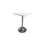 Table de bar carr�e blanche et chrome luke
