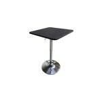 Table de bar carr�e noire et chrome luke