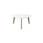 Table basse blanc et bois clair ch�ne l80 cm ekka