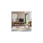 Table basse en bois recyclé et verre Table basse en bois recyclé et verre