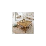 Table basse carrée en bambou célestin Table basse carrée en bambou célestin