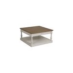 Table basse carrée bois blanc - manoir Table basse carrée bois blanc - manoir