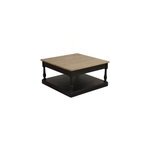Table basse carrée bois noir - manoir Table basse carrée bois noir - manoir