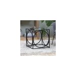 Table basse carrée miroir et métal Table basse carrée miroir et métal