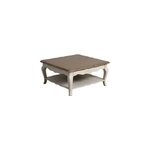 Table basse carre avec rangement bois