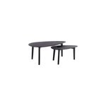 Tables basses gigognes bois noir (lot de 2) artik