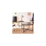 Table basse gigogne miroir