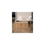 Table basse de jardin rectangulaire 90x50cm en teck - imani