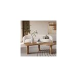 Table basse organique en bois massif de mindi - brandan