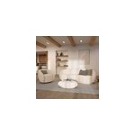 Table basse ovale en b�ton blanc 105 cm - maui