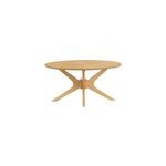 Table basse ovale bois clair ch�ne l90 cm dielli