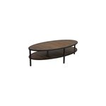 Table basse ovale mdf marron -