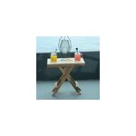 Table basse pliante teck kento 50x50 cm