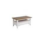 Table basse rectangulaire bois blanc - Table basse rectangulaire bois blanc -