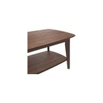 Table basse rectangulaire en bois fonc� - sadi