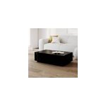 Table basse rectangulaire en marbre noir - iza�