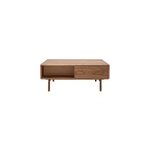 Table basse rectangulaire avec rangements bois fonc� noyer l100 cm suva