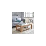 Table basse rectangulaire vitrée teck Table basse rectangulaire vitrée teck
