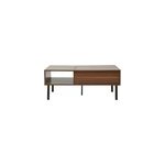 Table basse relevable rectangulaire bois fonc finition noyer l100 cm kane