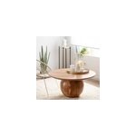 Table basse ronde en bois d'acacia
