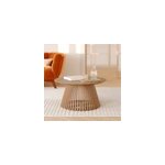 Table basse ronde en bois clair d'acacia d80 cm - k�p�s