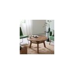 Table basse ronde en bois de manguier