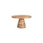 Table basse ronde en bois massif d80 cm matera