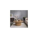 Table basse ronde teck