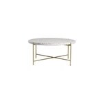 Table basse ronde en terrazzo et mtal dor d81 cm mezzo