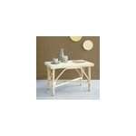 Table basse en rotin naturel