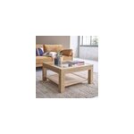 Table basse en teck massif 80 cm
