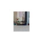 Table basse en verre fum� et chrom�e n�936