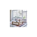 Table basse vitrée en bois de teck Table basse vitrée en bois de teck