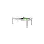 Table de billard convertible blanche tapis vert - eddie